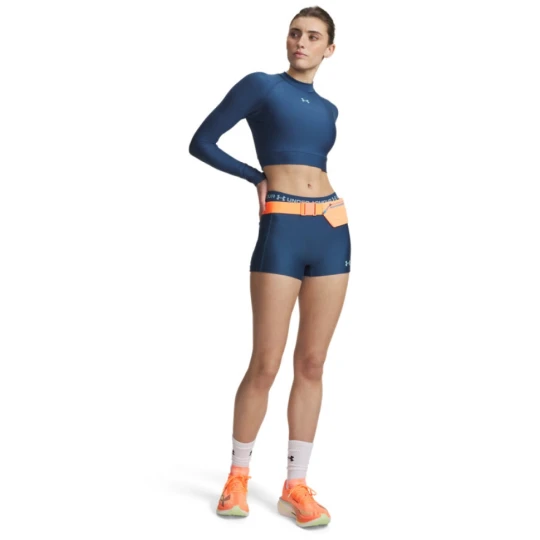 Zdjęcie produktu Damskie spodenki treningowe Under Armour HeatGear Shorty - granatowe