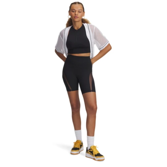Zdjęcie produktu Damskie spodenki treningowe Under Armour Meridian Mesh 7in Short - czarne