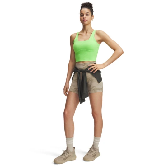 Zdjęcie produktu Damskie spodenki treningowe Under Armour Project Rock Middy Short - beżowe