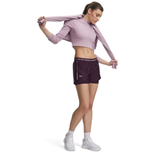 Zdjęcie produktu Damskie spodenki treningowe Under Armour Tech Play Up 2in1 Shorts - fioletowe