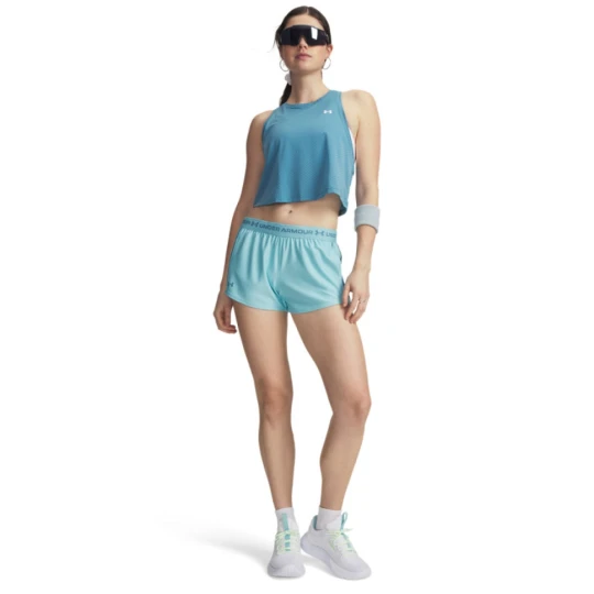 Zdjęcie produktu Damskie spodenki treningowe Under Armour Tech Play Up Shorts - niebieskie