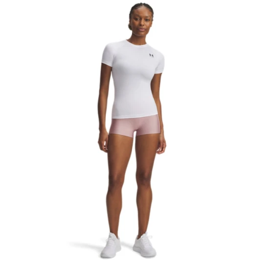 Zdjęcie produktu Damskie spodenki treningowe Under Armour UA Heat Gear Rib Shorty - różowe