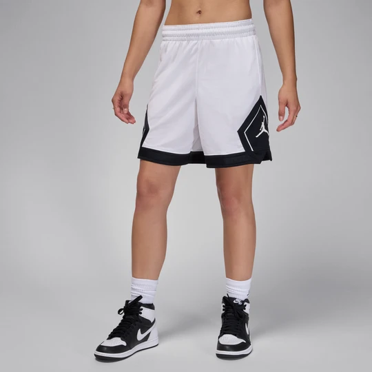 Zdjęcie produktu Damskie spodenki z motywem rombu Jordan Sport 10 cm - Biel