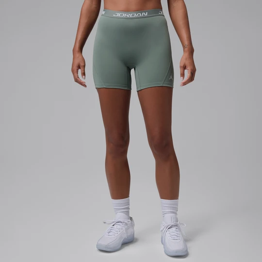 Zdjęcie produktu Damskie spodenki z wysokim stanem 13 cm Dri-FIT Jordan Sport Essentials - Szary