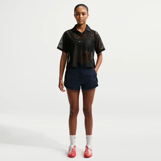 Zdjęcie produktu Damskie spodenki z wysokim stanem 5 cm Nike - Niebieski