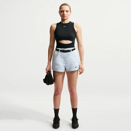 Zdjęcie produktu Damskie spodenki z wysokim stanem 5 cm Nike - Szary