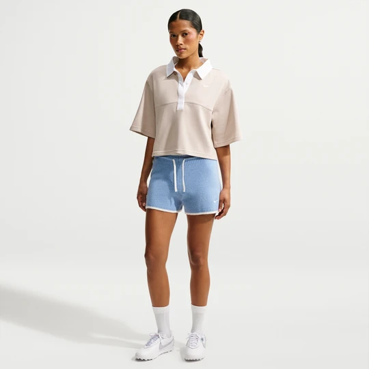 Zdjęcie produktu Damskie spodenki ze średnim stanem Nike Chill Knit - Niebieski
