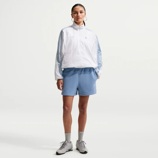 Zdjęcie produktu Damskie spodenki ze średnim stanem Nike Studio Fleece Medium Weight - Niebieski
