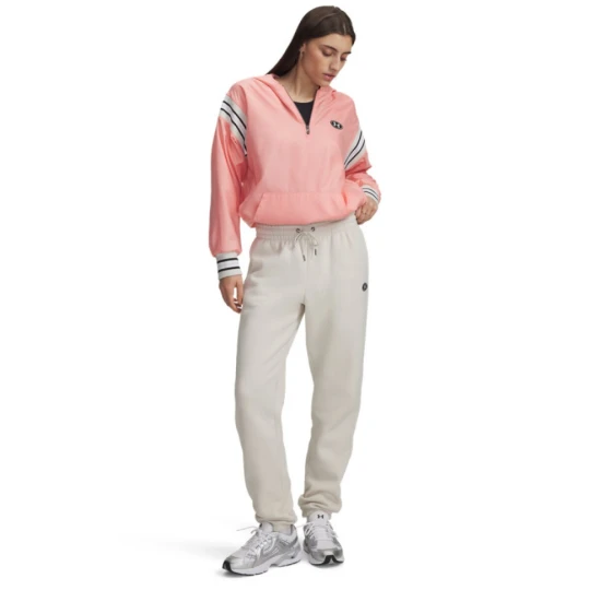 Zdjęcie produktu Damskie spodnie dresowe joggery Under Armour Icon Flc Varsity Jogger - białe