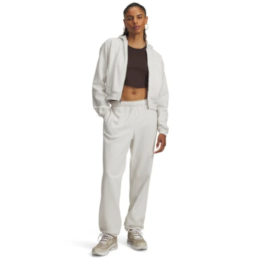 Zdjęcie produktu Damskie spodnie dresowe joggery Under Armour UA Icon Vida Fleece Jogger - białe