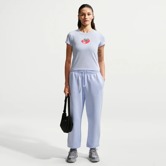 Zdjęcie produktu Damskie spodnie dresowe o kroju oversize z wysokim stanem Nike Phoenix Fleece - Niebieski