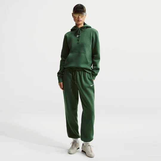 Zdjęcie produktu Damskie spodnie dresowe o kroju oversize z wysokim stanem Nike Phoenix Fleece - Zieleń