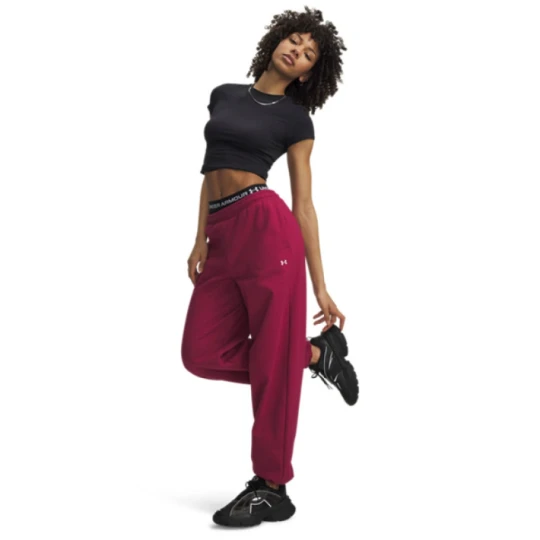 Zdjęcie produktu Damskie spodnie dresowe Under Armour Icon Flc Gym Pant - burgundowe