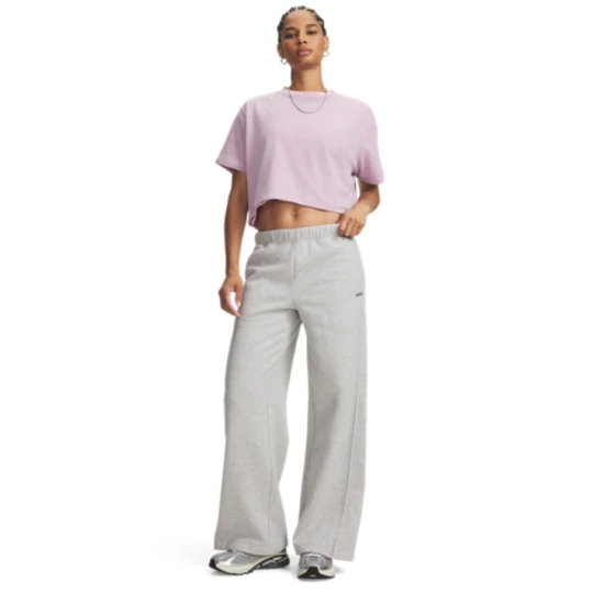 Zdjęcie produktu Damskie spodnie dresowe Under Armour Icon Fleece Sama Wide Leg - szare