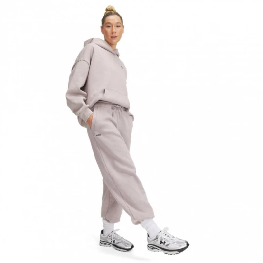 Zdjęcie produktu Damskie spodnie dresowe Under Armour UA Icon Hwt Flc Os Pant - beżowe
