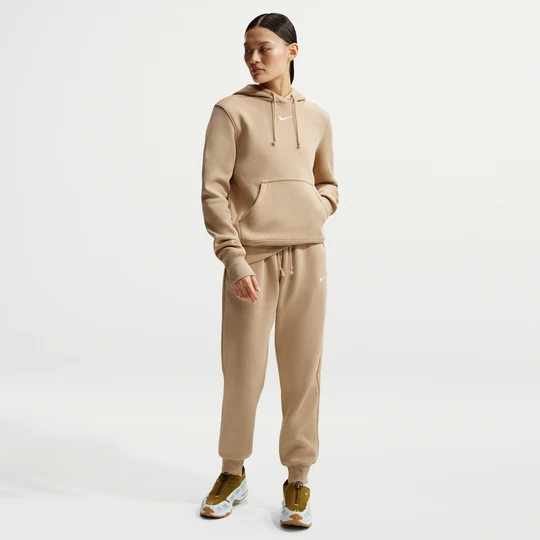 Zdjęcie produktu Damskie spodnie dresowe ze średnim stanem Nike Phoenix Fleece - Brązowy