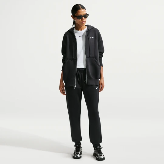 Zdjęcie produktu Damskie spodnie dresowe ze średnim stanem Nike Phoenix Fleece - Czerń