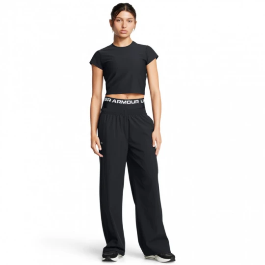 Zdjęcie produktu Damskie spodnie treningowe Under Armour Armoursport Wide Leg Pant - czarne
