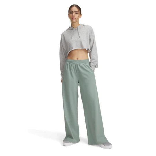 Zdjęcie produktu Damskie spodnie treningowe Under Armour Armoursport Wide Leg Pant - zielone