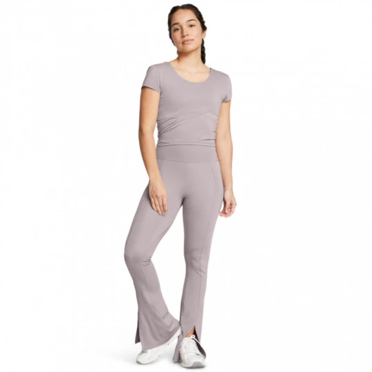 Zdjęcie produktu Damskie spodnie treningowe Under Armour Meridian Kick Flare Pant - beżowe