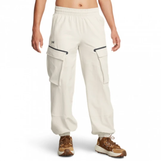 Zdjęcie produktu Damskie spodnie treningowe Under Armour Unstoppable Cargo Pant - białe