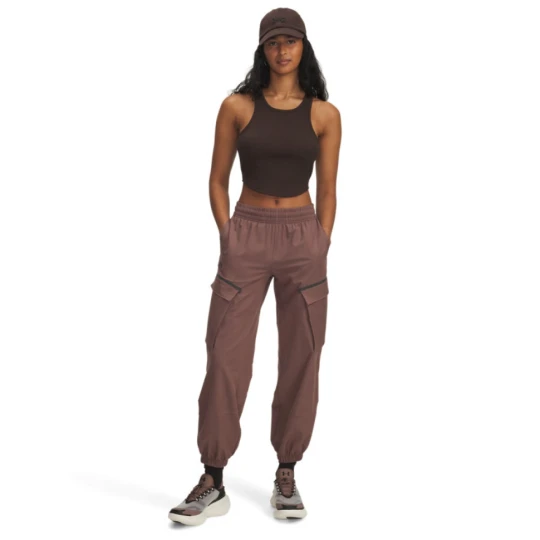 Zdjęcie produktu Damskie spodnie treningowe Under Armour Unstoppable Cargo Pant - różowe