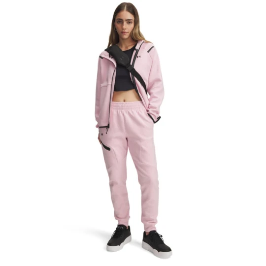 Zdjęcie produktu Damskie spodnie treningowe Under Armour Unstoppable Flc Jogger - różowe