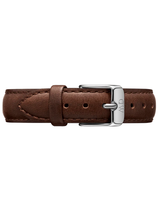 Zdjęcie produktu Daniel Wellington DW Strap Leather Bristol 18mm Silver Dark brown