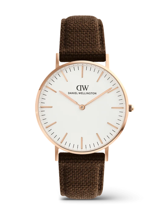 Zdjęcie produktu Daniel Wellington DW Watch Classic Brown Canvas Rose Gold 40mm