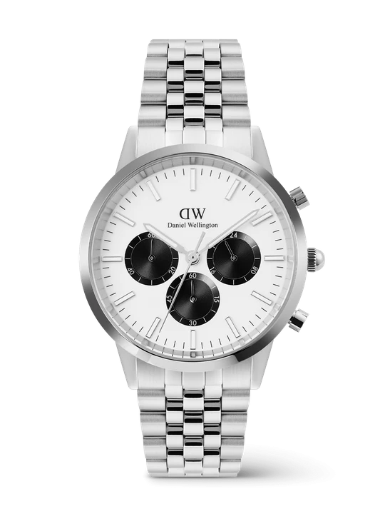 Zdjęcie produktu Daniel Wellington DW Watch Iconic Chronograph Arch 5-Link Off- White Panda Silver 42mm