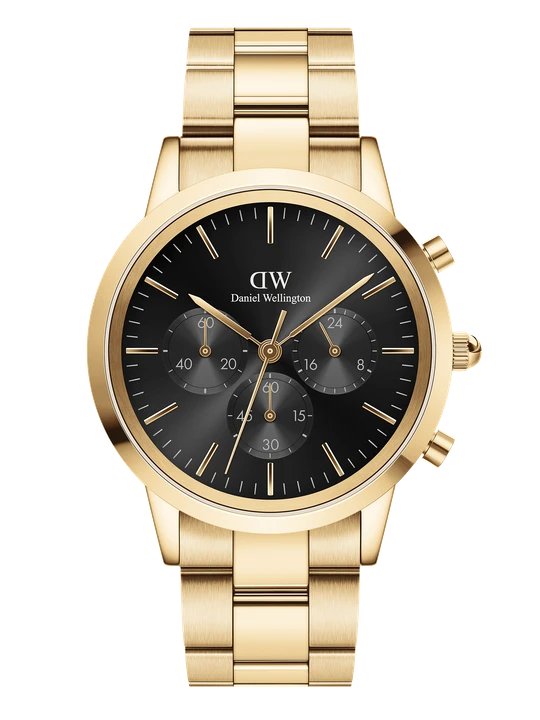 Zdjęcie produktu Daniel Wellington DW Watch Iconic Chronograph Link Onyx G 42mm Gold