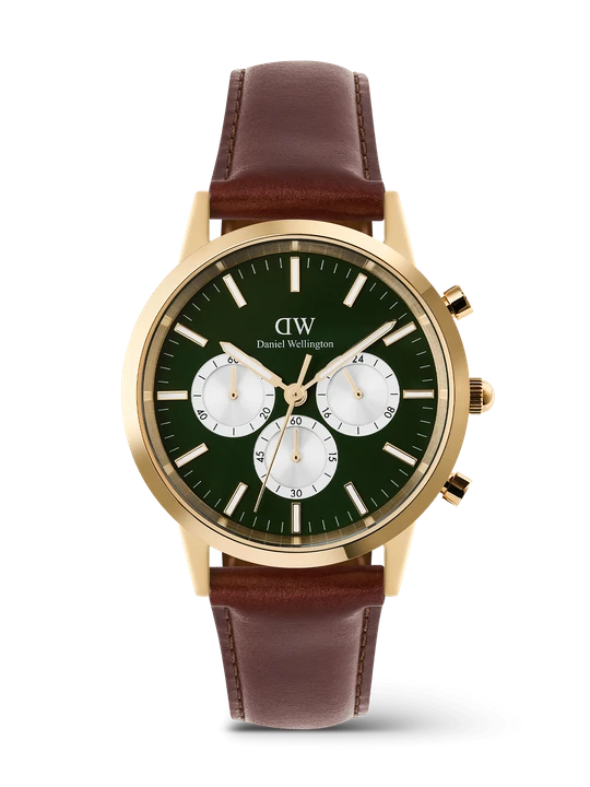Zdjęcie produktu Daniel Wellington DW Watch Iconic Chronograph St Mawes Emerald Panda Gold 42mm