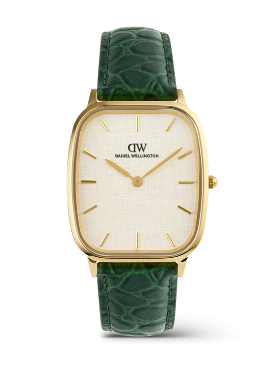 Zdjęcie produktu Daniel Wellington DW Watch Marlon Green Croc Belly Linen Gold 32mm