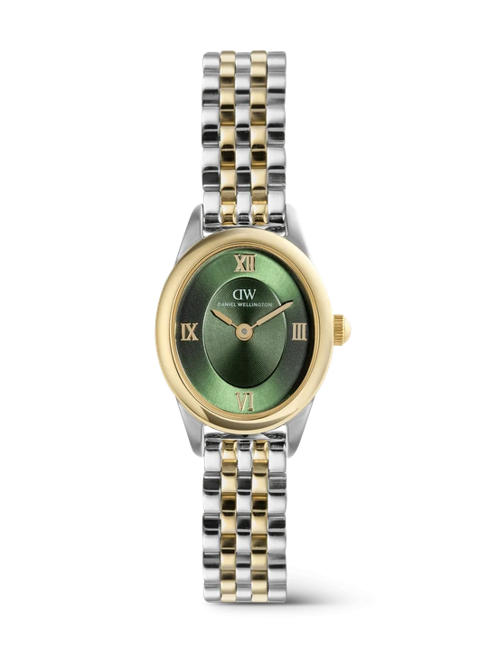 Zdjęcie produktu Daniel Wellington DW Watch Ophelia Mini Beans Link Emerald Two Tone 20mm Gold