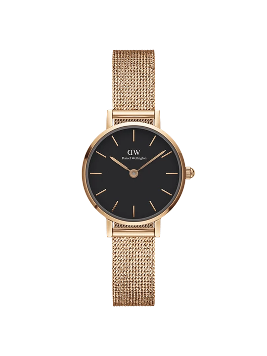 Zdjęcie produktu Daniel Wellington DW Watch Petite Pressed Melrose Black 24mm Rose Gold