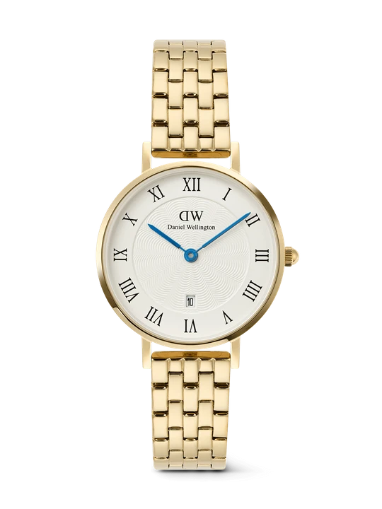 Zdjęcie produktu Daniel Wellington DW Watch Petite Roman Numerals Date 5-link Gold 28mm