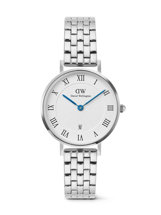 Zdjęcie produktu Daniel Wellington DW Watch Petite Roman Numerals Date 5-link Silver 28mm