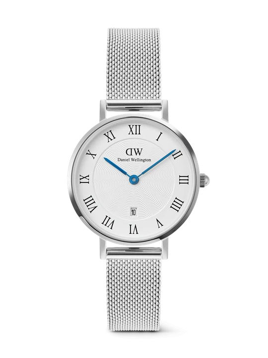 Zdjęcie produktu Daniel Wellington DW Watch Petite Roman Numerals Date Silver 28mm