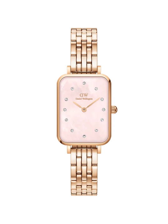 Zdjęcie produktu Daniel Wellington DW Watch Quadro Lumine 5-Link Melrose Pink MoP 20x26mm Rose Gold