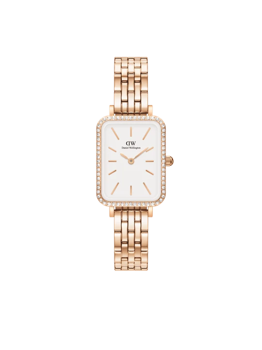 Zdjęcie produktu Daniel Wellington DW Watch Quadro Lumine Bezel 5-Link Melrose 20x26mm MIC Rose Gold