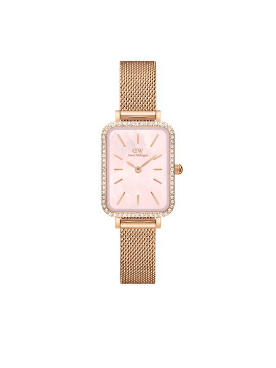 Zdjęcie produktu Daniel Wellington DW Watch Quadro Lumine Bezel Melrose Pink MOP 20x26mm Rose Gold