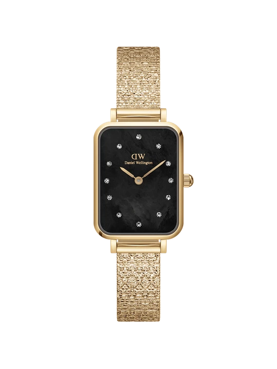 Zdjęcie produktu Daniel Wellington DW Watch Quadro Lumine Pressed Piano Black MoP Gold 20x26mm