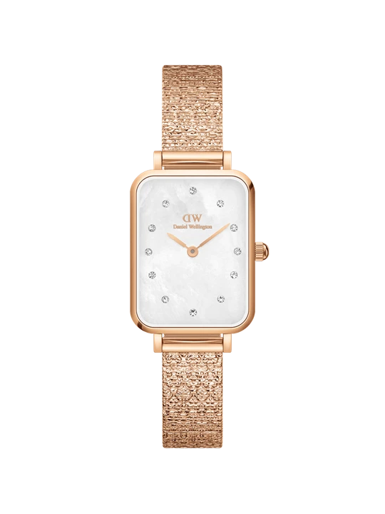 Zdjęcie produktu Daniel Wellington DW Watch Quadro Lumine Pressed Piano White MoP Rose Gold 20x26mm