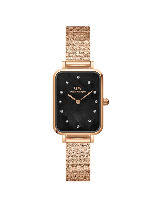 Zdjęcie produktu Daniel Wellington DW Watch Quadro Lumine Pressed Piano Black MoP Rose Gold 20x26mm MIC