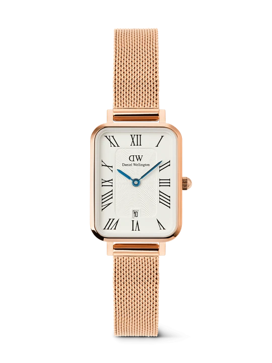 Zdjęcie produktu Daniel Wellington DW Watch Quadro Melrose Roman Numerals Date 20x26mm Rose Gold