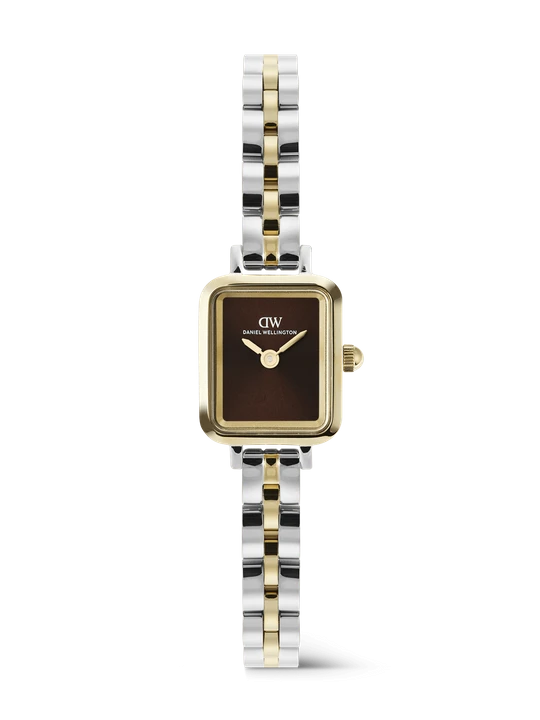 Zdjęcie produktu Daniel Wellington DW Watch Quadro Mini Arch 3-Link Amber Two Tone 15mm Gold