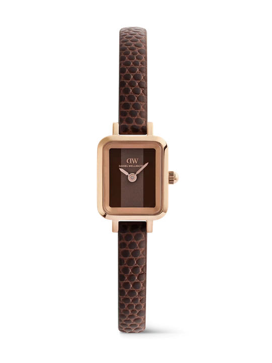 Zdjęcie produktu Daniel Wellington DW Watch Quadro Mini Brown Lizard Padstow Rose Gold 15mm