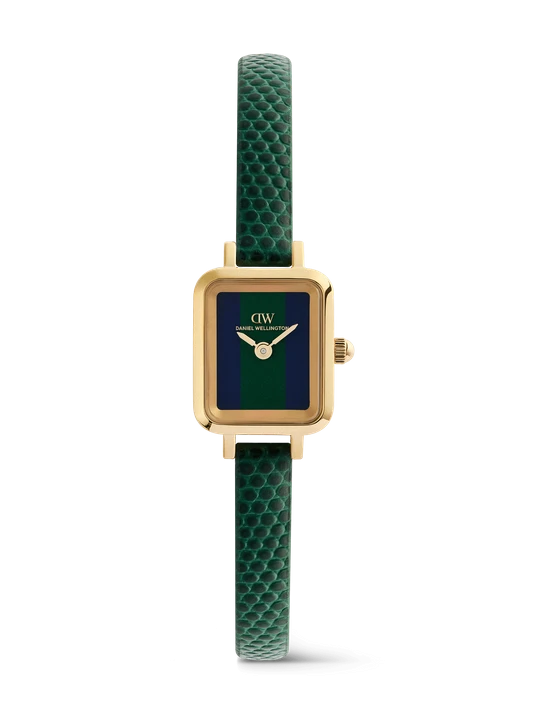 Zdjęcie produktu Daniel Wellington DW Watch Quadro Mini Green Lizard Warwick Gold 15mm