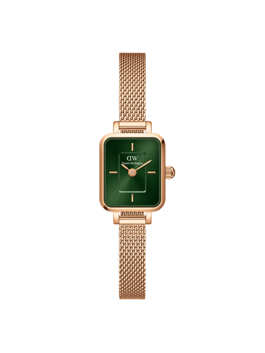 Zdjęcie produktu Daniel Wellington DW Watch Quadro Mini Melrose Emerald 15.4x18.2mm Rose Gold