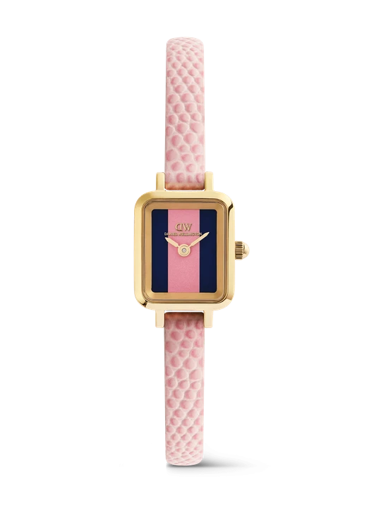 Zdjęcie produktu Daniel Wellington DW Watch Quadro Mini Pink Lizard Winchester Gold 15mm